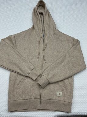 Savage X Fenty Men's Zip-Up Hoodie in Taupe Beige